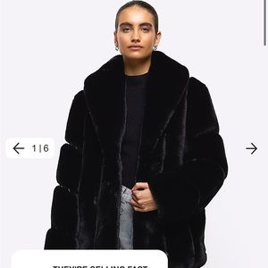 River island faux fur coat